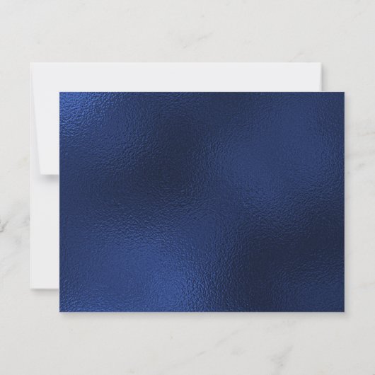 80e verjaardag Navy Blue Balloon Cake RSVP (Achterkant)