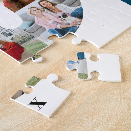 80e verjaardag nummer 80 Aangepast fotocollage Legpuzzel (Zijkant)