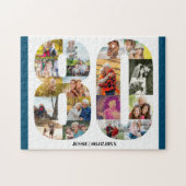 80e verjaardag nummer 80 Aangepast fotocollage Legpuzzel (Horizontaal)