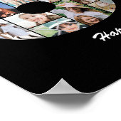 80e Verjaardag Nummer 80 Foto Collage Cadeau Poster (Hoek)