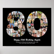 80e Verjaardag Nummer 80 Foto Collage Cadeau