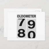 80e verjaardag Oldometer Aankondigingskaart (Voorkant / Achterkant)
