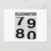 80e verjaardag Oldometer Aankondigingskaart (Voorkant)