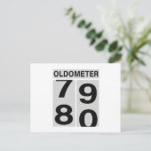 80e verjaardag Oldometer Aankondigingskaart (Staand voorkant)