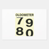 80e verjaardag Oldometer Inpakpapier Vel (Voorkant 2)