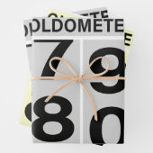 80e verjaardag Oldometer Inpakpapier Vel (In situ)