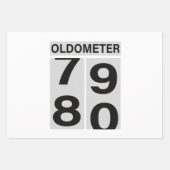 80e verjaardag Oldometer Inpakpapier Vel (Voorkant)