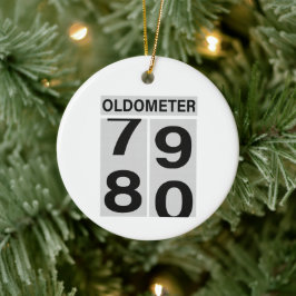 80e verjaardag Oldometer Keramisch Ornament