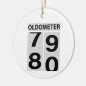 80e verjaardag Oldometer Keramisch Ornament (Links)