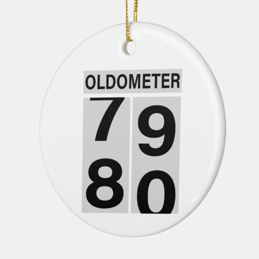80e verjaardag Oldometer Keramisch Ornament (Links)