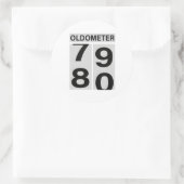 80e verjaardag Oldometer Ronde Sticker (Tas)