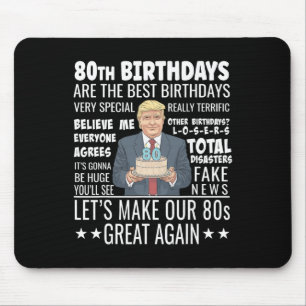 80e verjaardag ontwerp - Grappige Trump citaat ver Muismat