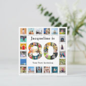 80e verjaardag Ontwerp je eigen fotocollage Kaart (Staand voorkant)