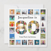 80e verjaardag Ontwerp je eigen fotocollage Kaart (Voorkant)