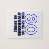 80e verjaardag ontwerp legpuzzel (Horizontaal)