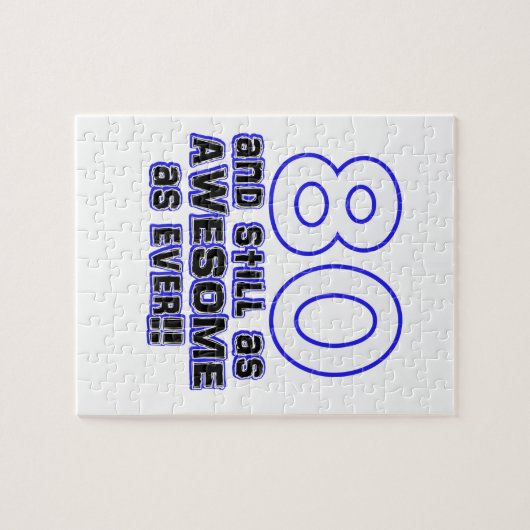 80e verjaardag ontwerp legpuzzel (Horizontaal)