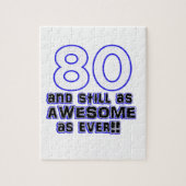 80e verjaardag ontwerp legpuzzel (Verticaal)