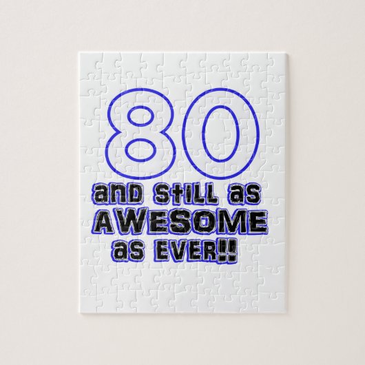 80e verjaardag ontwerp legpuzzel (Verticaal)