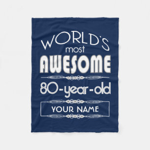80e verjaardag op de wereld Best Fabulous Dark Blu Fleece Deken
