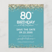 80e verjaardag Opslaan van de datum Begrotingsuitn (Voorkant)