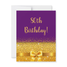 80e verjaardag paarse gouden boog elegant