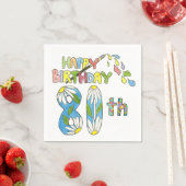 80e verjaardag Papier Napkins Servetten (Insitu)