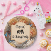80e verjaardag papieren bordje (Feest)