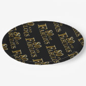 80e verjaardag papieren bordje (Gekanteld)