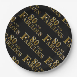 80e verjaardag papieren bordje