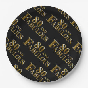 80e verjaardag papieren bordje