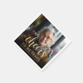 80e verjaardag Party Foto Proost Servet (Hoek)