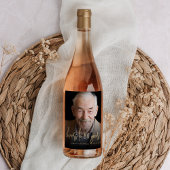 80e verjaardag Party Foto Proost Wijn Etiket