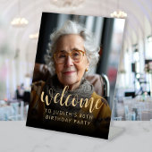 80e verjaardag Party Foto Welkom Reclamebord Met Voetstuk