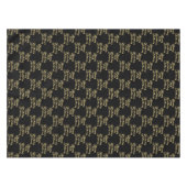 80e verjaardag Party Naam Zwart Modern Patroon Tafelkleed (Voorkant (Horizontaal))