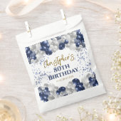 80e verjaardag Party Navy Ballonnen Bedankzakje (Geknipt)