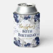 80e verjaardag Party Navy Ballonnen Blikjeskoeler (Blikje Achterkant)