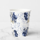 80e verjaardag Party Navy Ballonnen Papieren Bekers (Rechts)