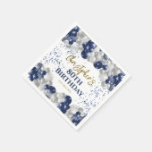 80e verjaardag Party Navy Ballonnen Servet (Hoek)