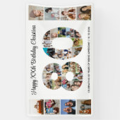80e verjaardag Party Nummer 80 Fotocollage Spandoek (Verticaal)