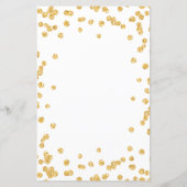 80e verjaardag Party Programma Gouden Glitter w /  (Achterkant)