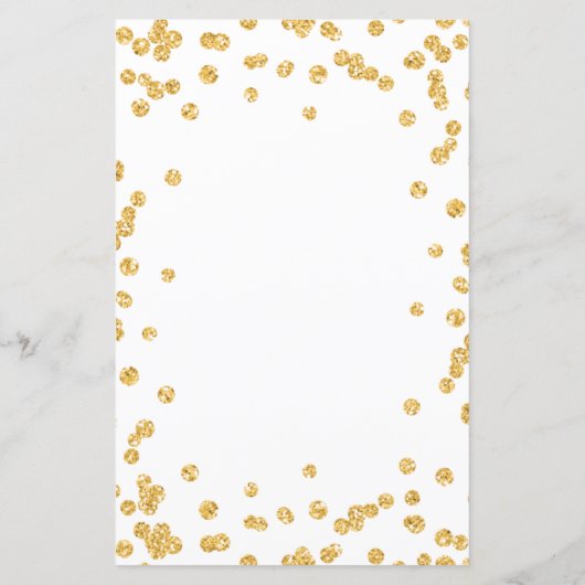 80e verjaardag Party Programma Gouden Glitter w /  (Achterkant)