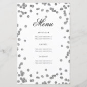 80e verjaardag Party Programma Zilveren Glitter Me (Achterkant)