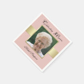 80e Verjaardag Party Roos Gouden Foto servetten (Hoek)