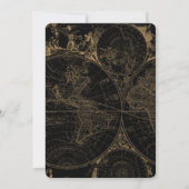 80e Verjaardag Party  Thema Wereldkaart Kaart (Achterkant)