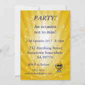 80e verjaardag Party uitnodiging met een meisje ba (Achterkant)