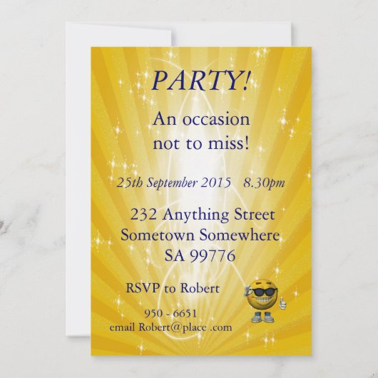 80e verjaardag Party uitnodiging met een meisje ba (Achterkant)