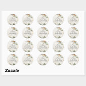 80e Verjaardag Party Witte Winter Bloemen Custom Ronde Sticker (Vel)