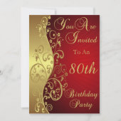 80e verjaardag Persoonlijke uitnodiging (Voorkant)