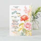 80e verjaardag Prachtige lentebloemen Kaart (Staand voorkant)