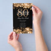 80e verjaardag Programma Glam Licht Gold Menu (Hand)